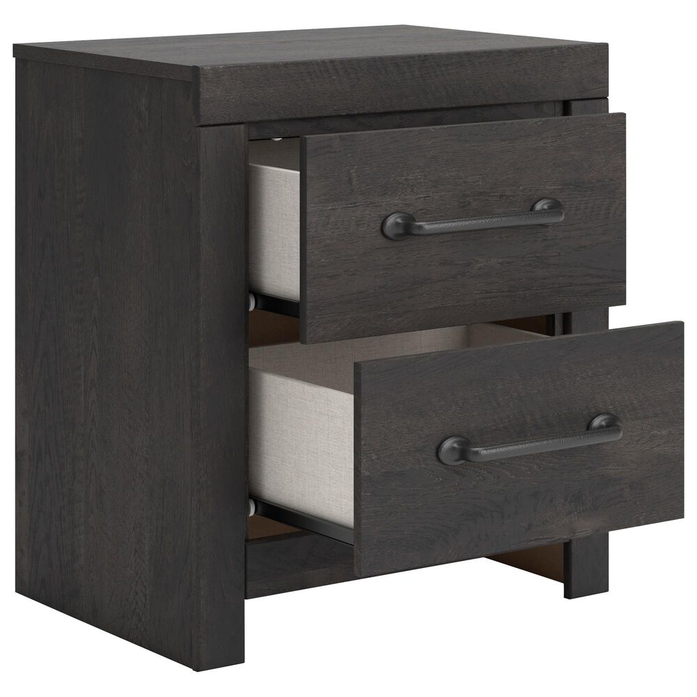 Ashley Hollivern 2-Drawer Nightstand in Dark Gray, , large