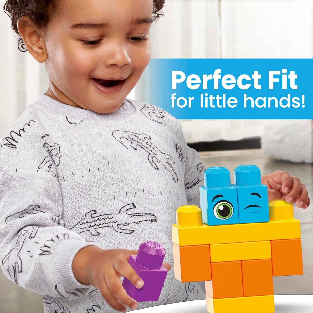 Barbie Bigger Blocks Building Set with Storage Bag for Toddler in Multicolor, , large