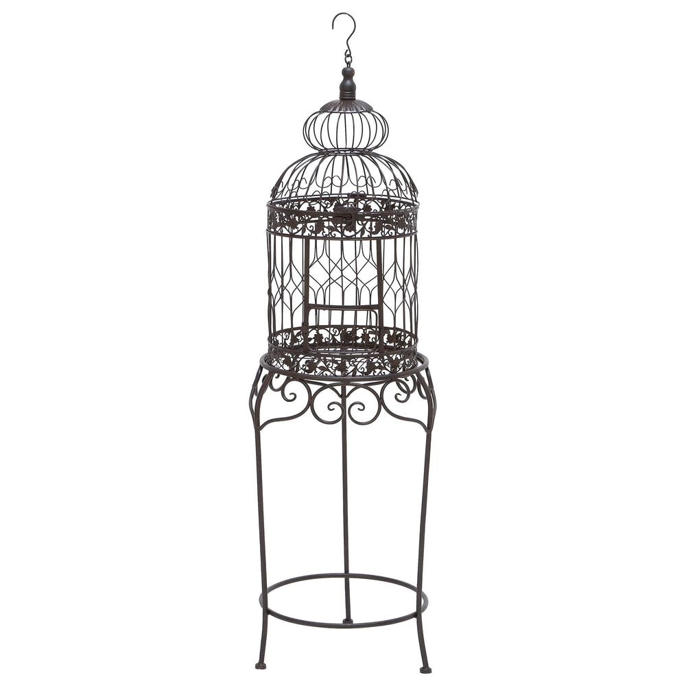 Maple and Jade 47" Bird Cage in Black, , large