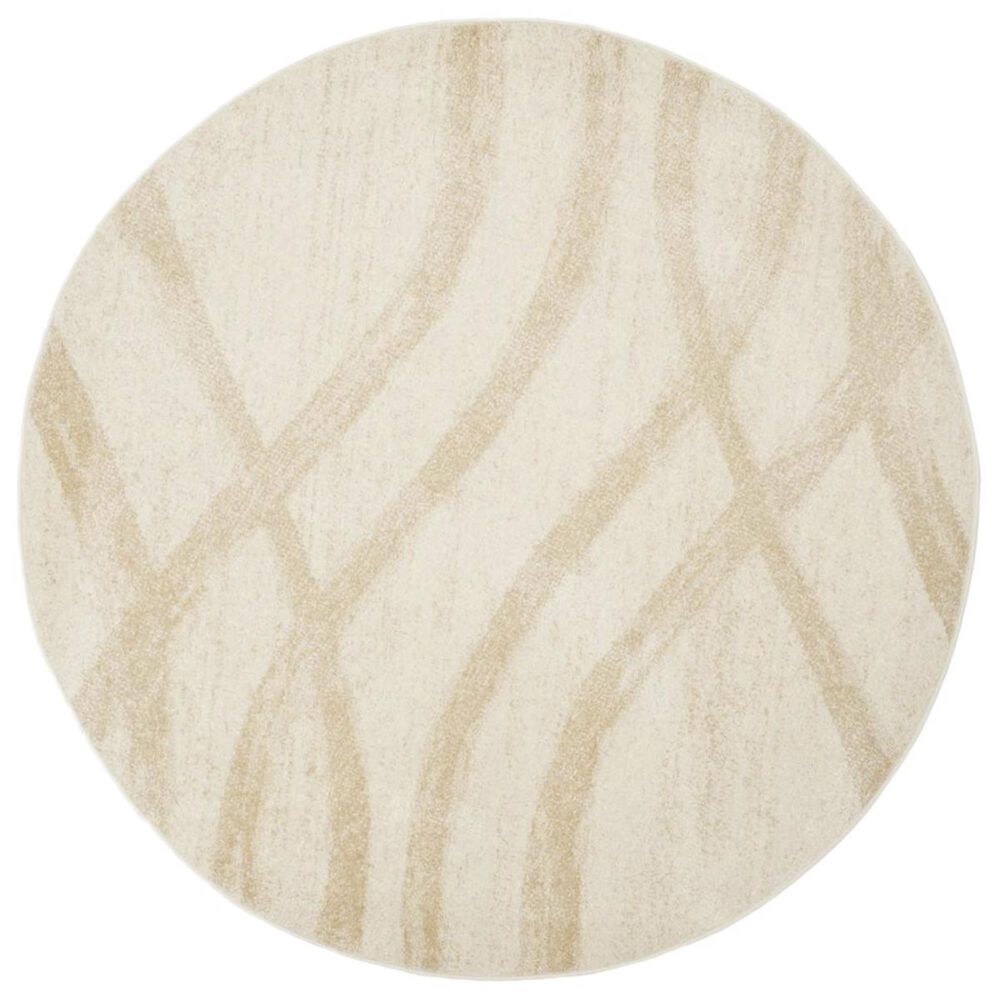Safavieh Adirondack ADR125W 6&#39; Round Cream and Champagne Area Rug, , large