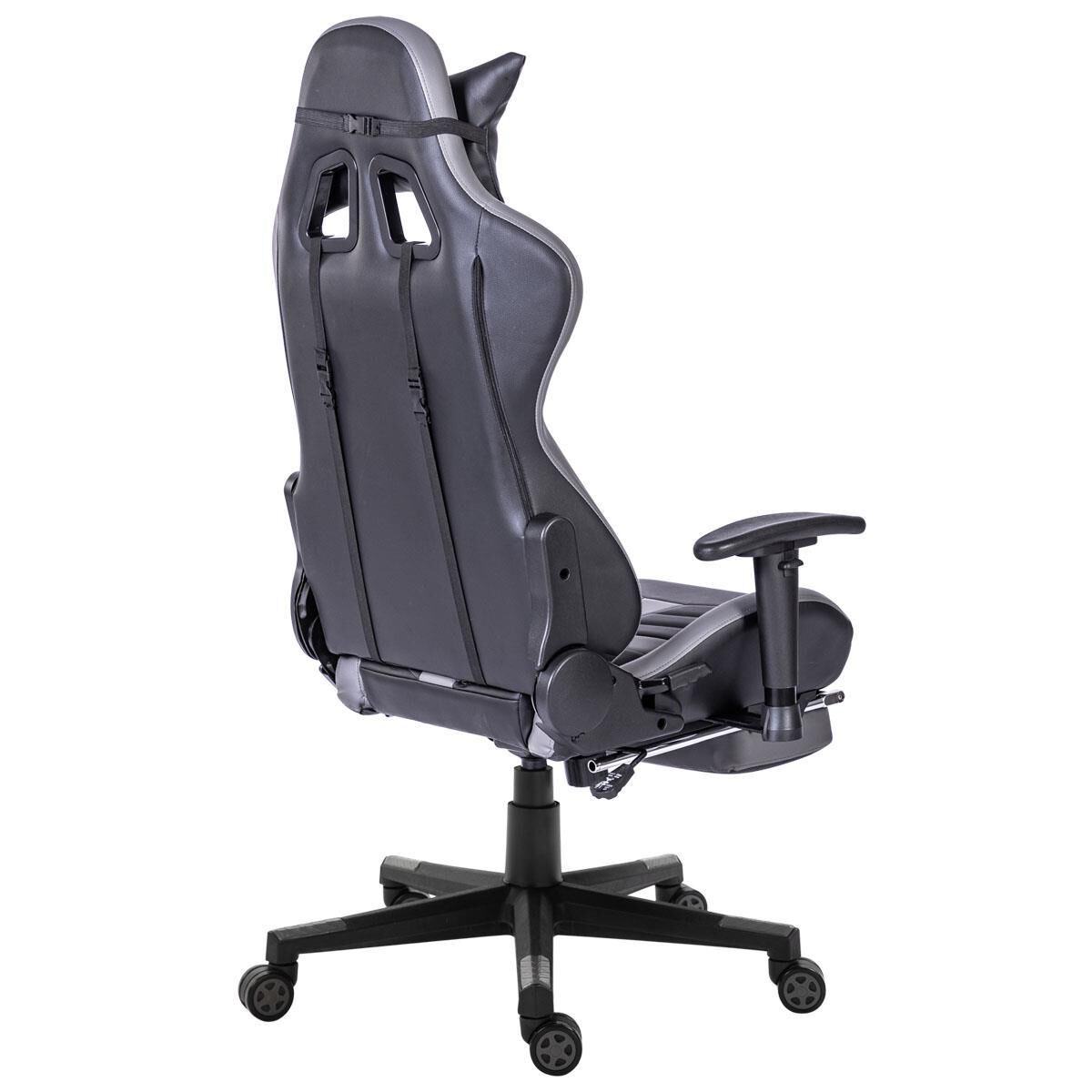 New Era Holding Group LTD High Back Gaming Chair in Gray and Black NFM