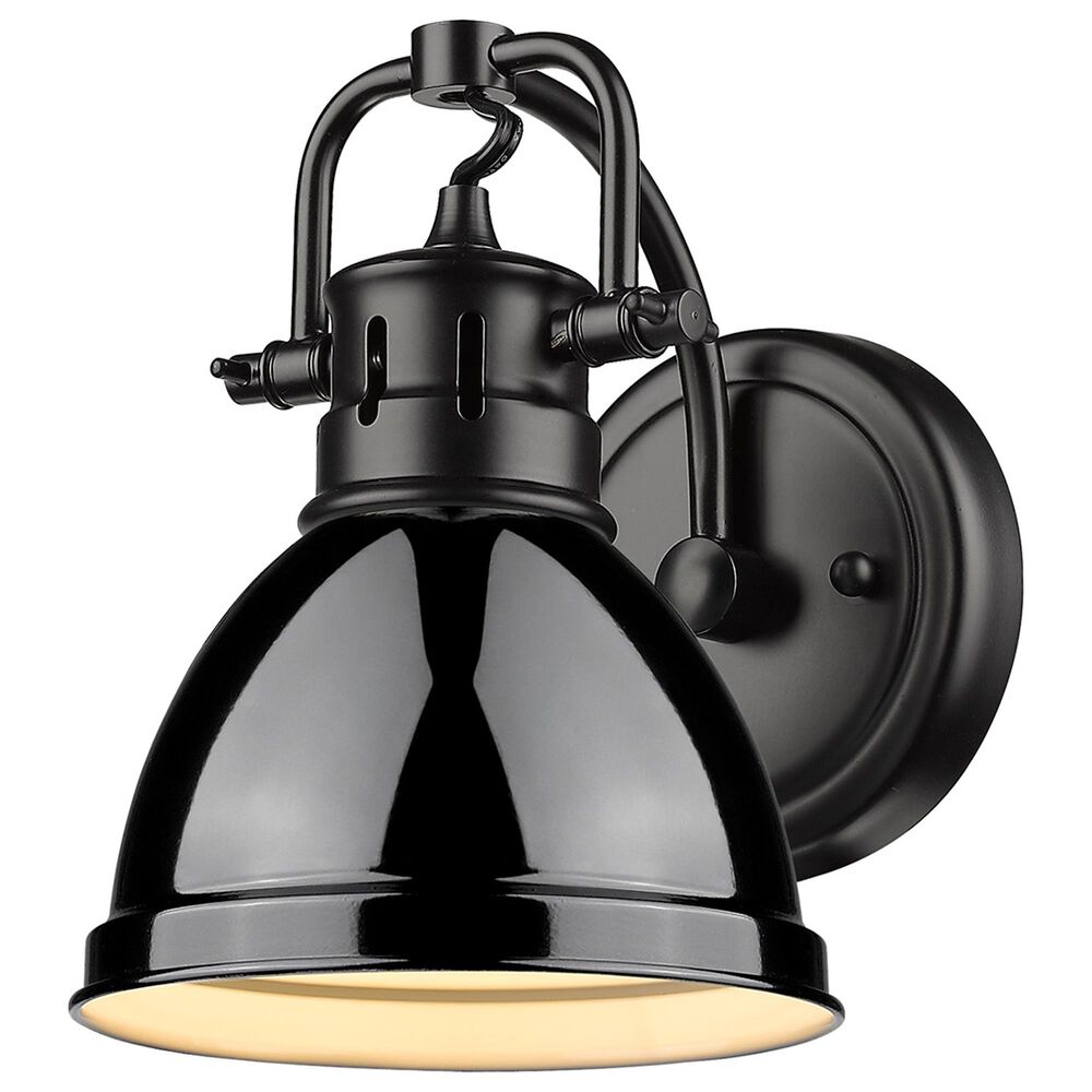 Golden Lighting Duncan 1-Light Bath Vanity in Matte Black, , large
