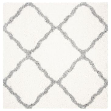 Safavieh Parma Shag PMA521A 6"7" Square Cream and Grey Area Rug, , large