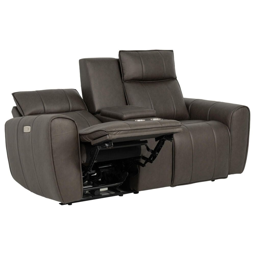 Aurora Furnishings Power Headrest Reclining Loveseat in Dallas Espresso, , large