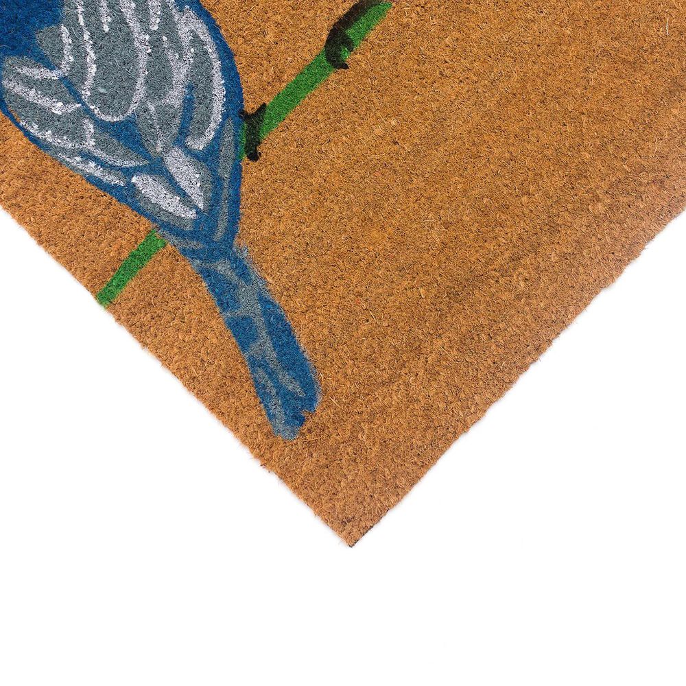 Trans-Ocean Import Natura Blue Birds 2&#39; x 3&#39; Natural and Blue Door Mat, , large