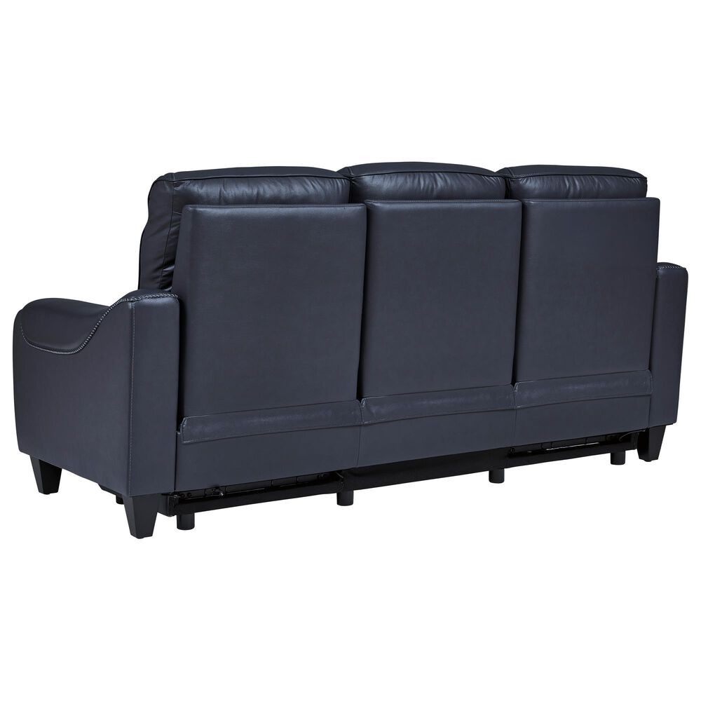 Ashley Mercomatic Power Reclining Sofa with Adjustable Headrest in Ocean, , large