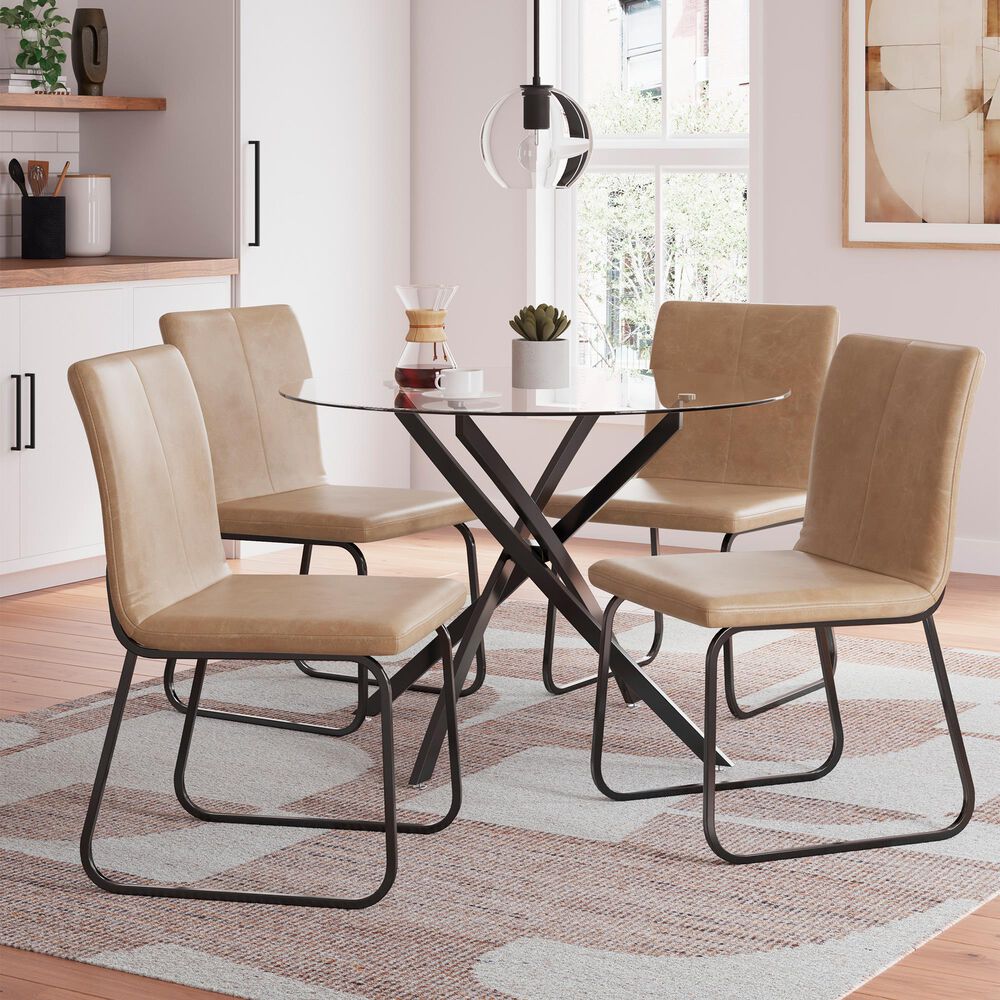 Ashley Pharwynn 5-Piece Dining Set in Brown and Black, , large