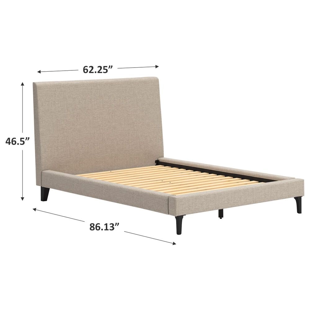 Ashley Cielden Full Upholstered Platform Bed with Roll Slats in Tan, , large