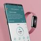 Fitbit Luxe Tracker with Orchid Band in Platinum Stainless Steel, , large
