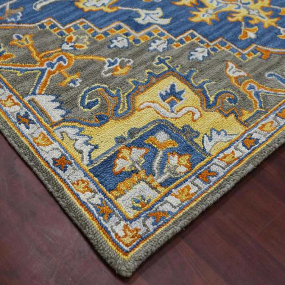 Amer Rugs Boho 7&#39;6&quot; x 9&#39;6&quot; Blue and Yellow Area Rug, , large