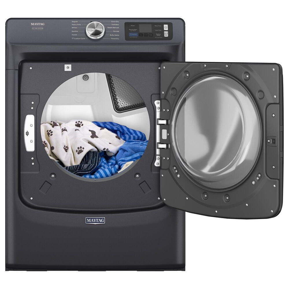 Maytag 7.3 Cu. Ft. Capacity Front Load Electric Dryer in Midnight Steel, , large