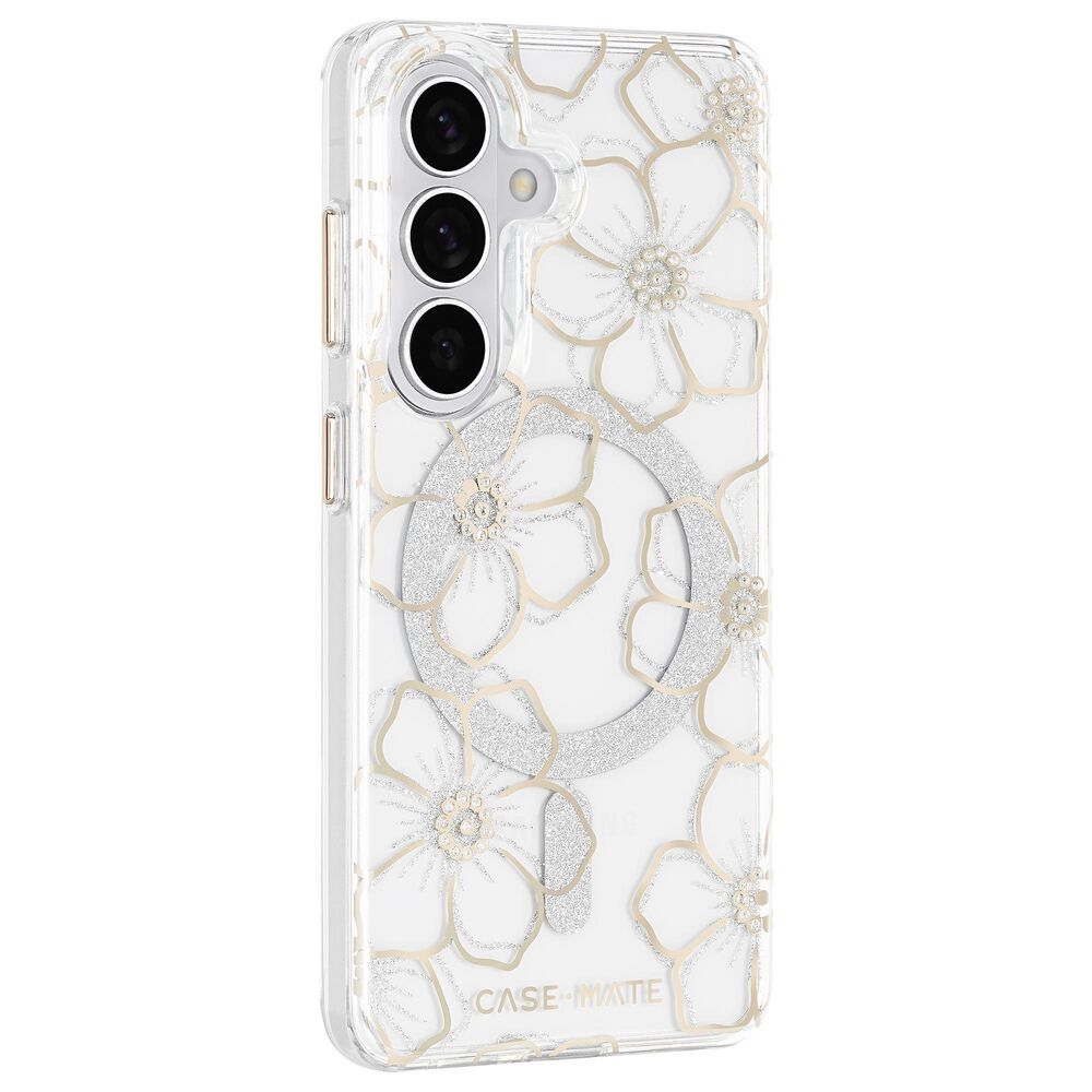 Case-Mate Floral Gems Case with Magnet for Samsung Galaxy S26 in Gold, , large