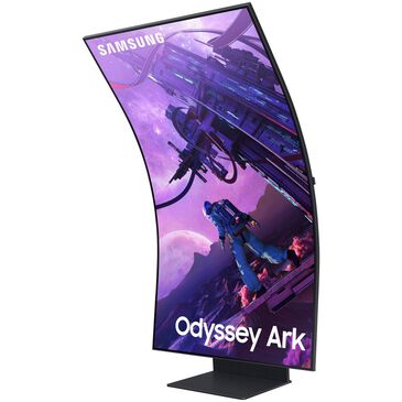 Samsung 55" Odyssey UHD Quantum Mini-LED Curved Gaming Screen in Black, , large