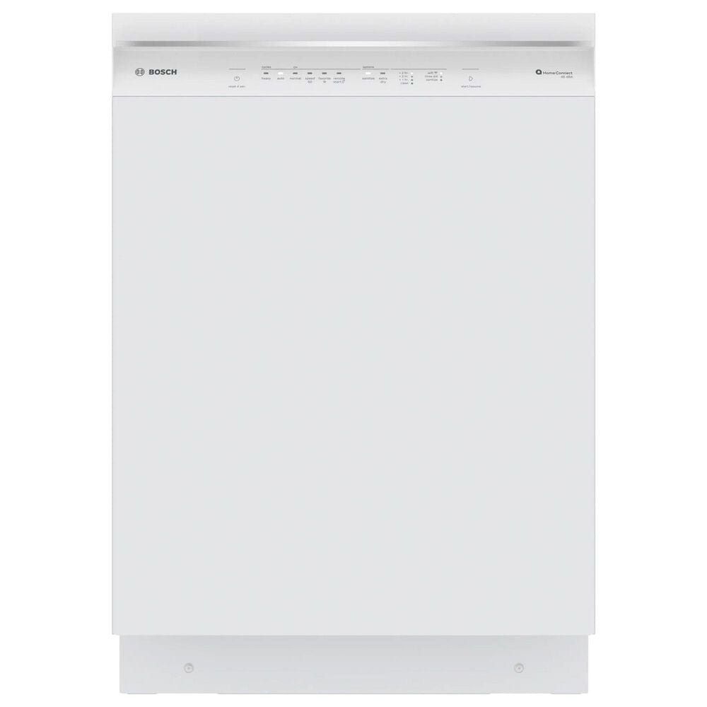 Bosch 300 Series 24"" Built-In Recessed Handle Dishwasher with 8 Wash Cycles in White, , large