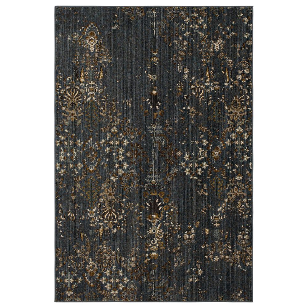 Karastan Montreal Eastmont 91960-50128 5'3" x 7'10" Denim, Oyster and Tobacco Area Rug, , large