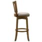 Armen Living Wren Swivel Bar Height Stool with Static Gray Upholstery in Sepia Brown, , large