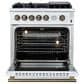Forno Giovanni 30" Freestanding Gas Range in White, , large