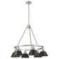 Golden Lighting Orwell 6-Light Chandelier with Matte Black Shade in Pewter, , large