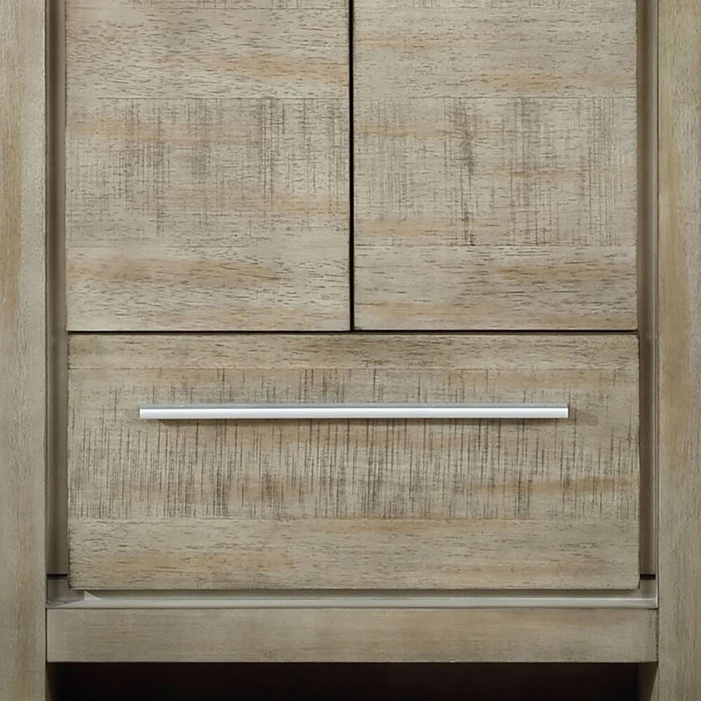 Lexora Home Lafarre 24&quot; Single Bathroom Vanity in Rustic Acacia with 2 cm White Quartz Top and Rectangular Sink, , large