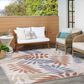Nourison Aloha 5"3" x 7"5" Blue and Mocha Indoor/Outdoor Area Rug, , large