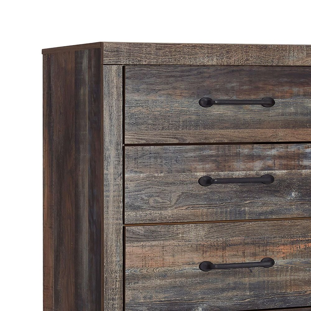 Ashley Drystan 5 Drawer Chest in Brown Rustic, , large
