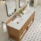 James Martin Malibu 72" Double Bathroom Vanity in Amber Birch with 3 cm Lime Delight Quartz Top and Rectangular Sinks, , large
