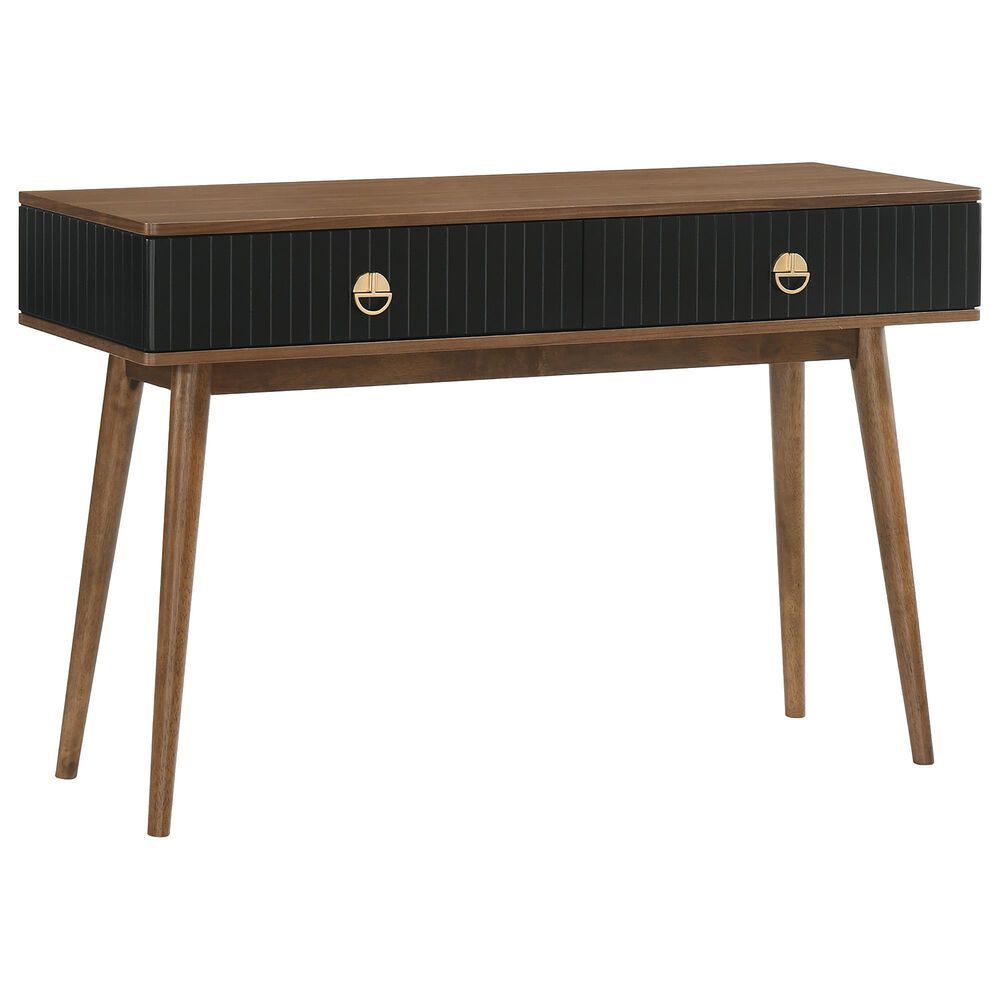Armen Living Amigo Console Table in Black and Walnut, , large