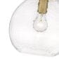 Golden Lighting Ariella Small Pendant in Brushed Champagne Bronze with Clear Hammered Glass, , large