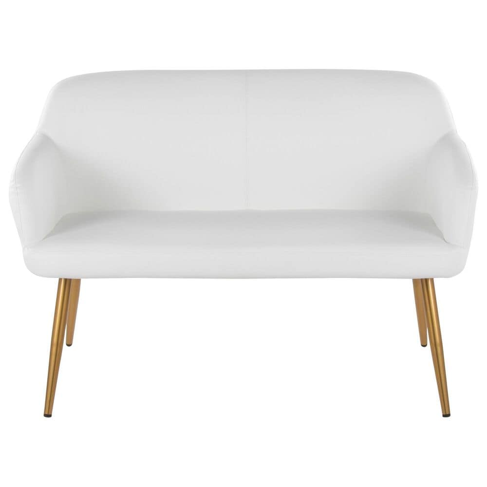 Lumisource Daniella Upholstered Bench in Gold, , large