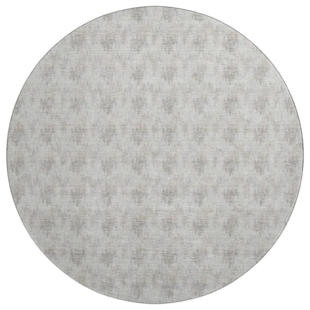 Dalyn Rug Company Soft Essentials Chevron Linen 8" Round Area Rug, , large