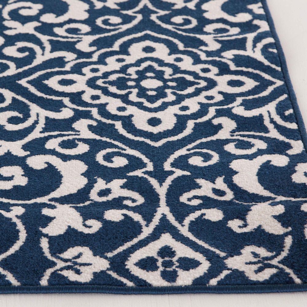 Central Oriental Terrace Tropic Mcbee 3&#39;3&quot; x 5&#39; Sapphire and Snow Area Rug, , large