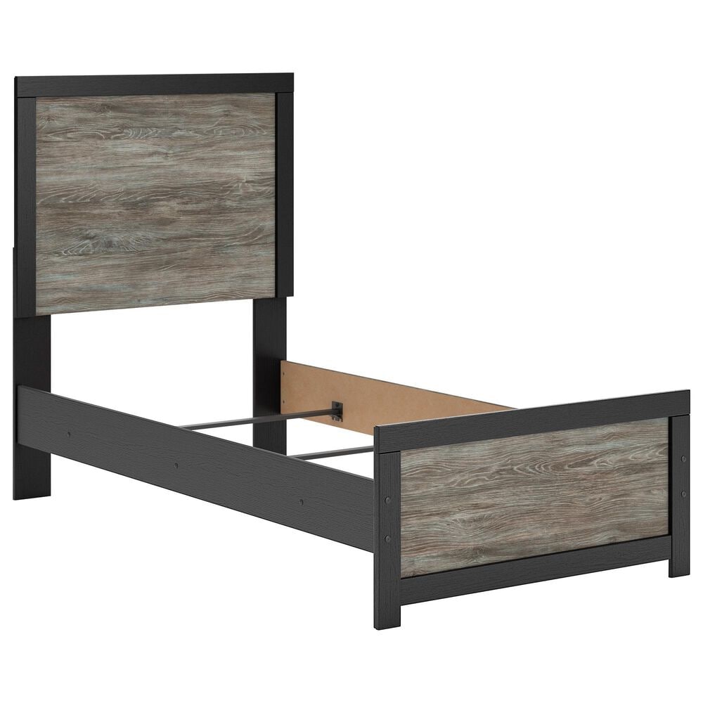 Ashley Broachmyn 4-Piece Twin Panel Bedroom Set in Black and Gray, , large