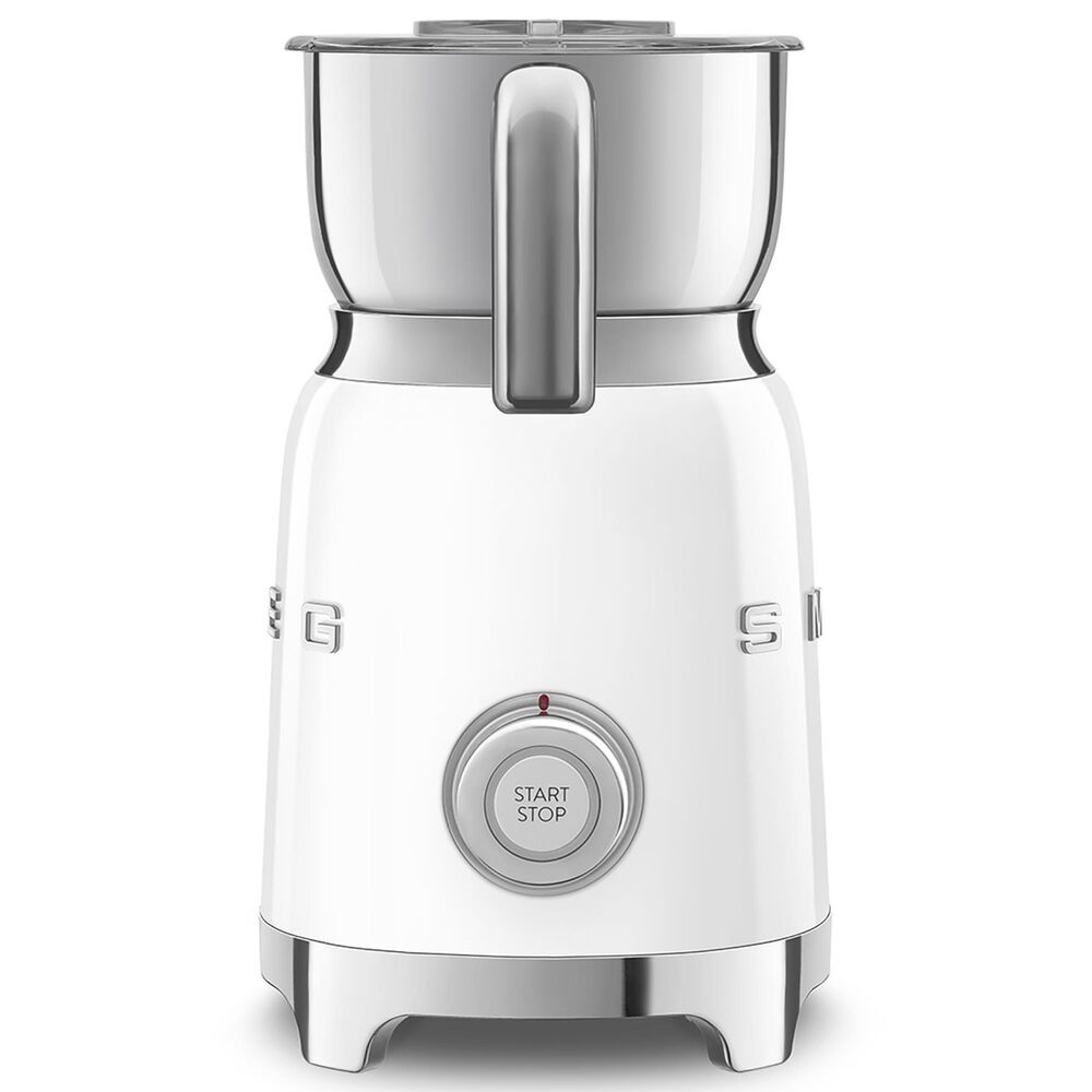 Smeg Retro Style Milk Frother in White and Stainless Steel, , large