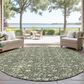 Dalyn Rug Company Soft Essentials Floral Olive 8" Round Indoor/Outdoor Area Rug, , large