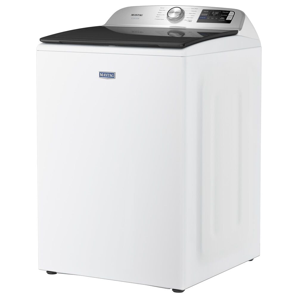 Maytag 5.3 Cu. Ft. Smart Pet Pro Top Load Impeller Washer and 7.4 Cu. Ft. Electric Smart Top Load Dryer Laundry Pair in White, , large