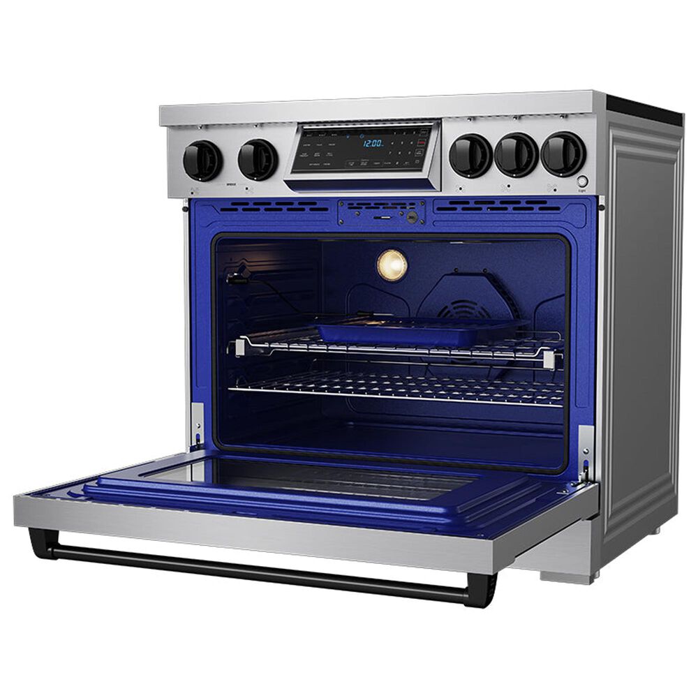 Thor Kitchen Gordon Ramsay 6.0 Cu. Ft. Professional Induction Range with Black Color Kit Assembly in Stainless Steel, , large