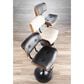 Lumisource Lombardi Swivel Adjustable Barstool with Grey Cushion in Black and Walnut, , large