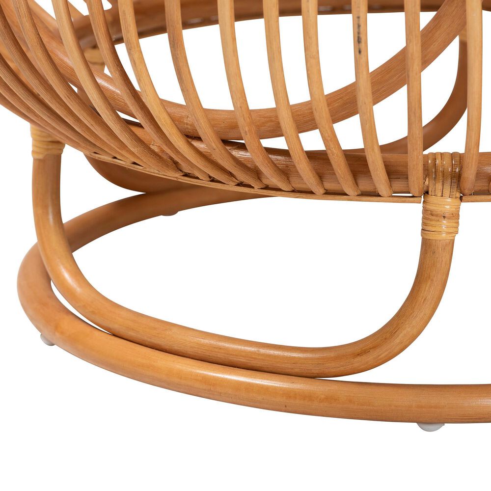 Baxton Studio Adeola Round Coffee Table in Light Honey, , large