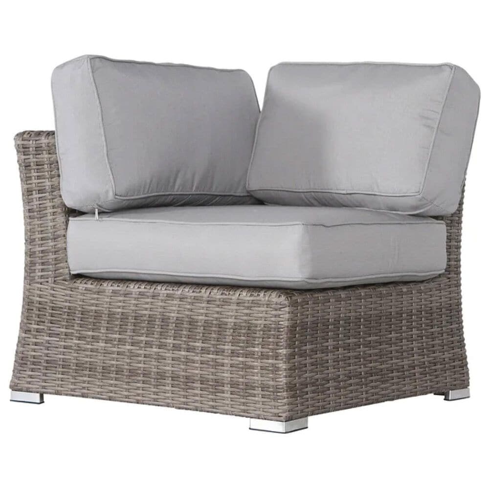 Hearth and Haven 66" Outdoor Loveseat with Cushions in Grey Mix, , large