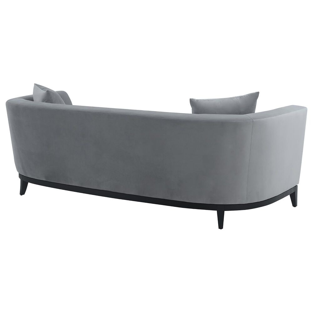 Blue River Melange Sofa in Gray Velvet, , large