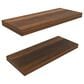 Hearth and Haven Ecco32" Floating Wall Shelf with Space-Saving Design in Walnut (Set of 2), , large