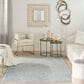 Nourison Joli 5"3" x 7"3" Ivory, Blue and Grey Area Rug, , large