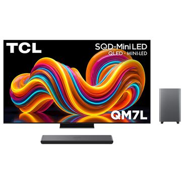 TCL 75" Class QM7L Series SQD-Mini LED 4K UHD HDR - Smart TV with 2.1 Channel Soundbar System in Black, , large