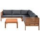 Hearth and Haven 4-Piece Outdoor Sectional Set in Gray, , large