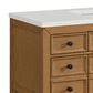 James Martin Malibu 48" Single Bathroom Vanity in Amber Birch with 3 cm Lime Delight Quartz Top and Rectangular Sink, , large