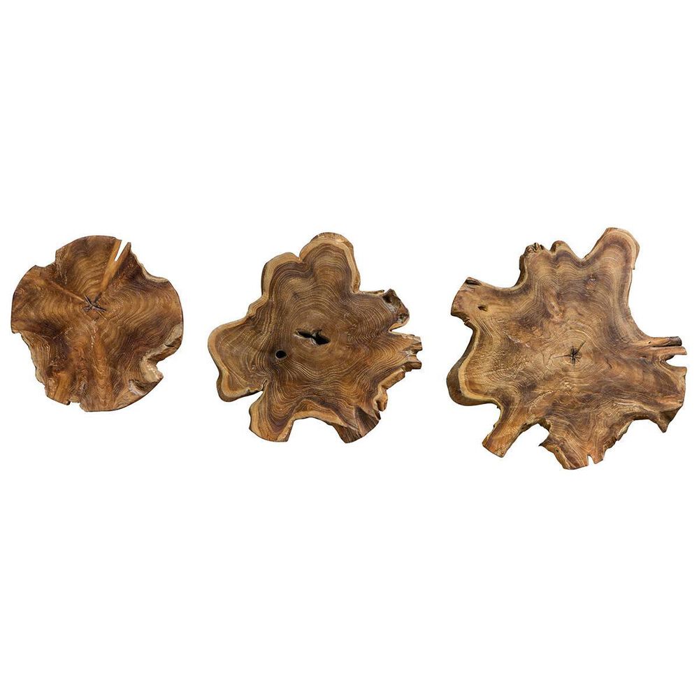 Uttermost Kalani Teak Wall Art (Set of 3), , large