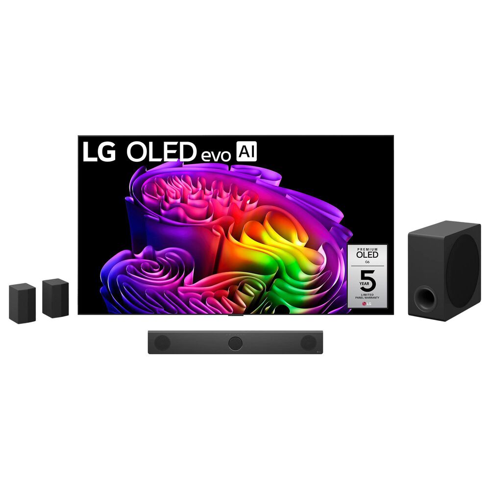 LG 77" Class G6 Series OLED evo AI 4K - Smart TV with 5.1.3 Channel Soundbar System in Black, , large