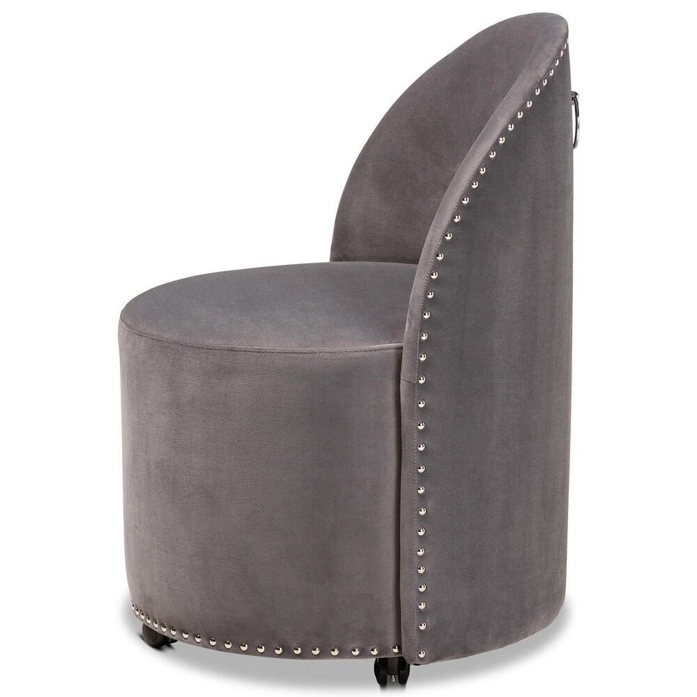 Baxton Studio Bethel Accent Chair in Grey, , large