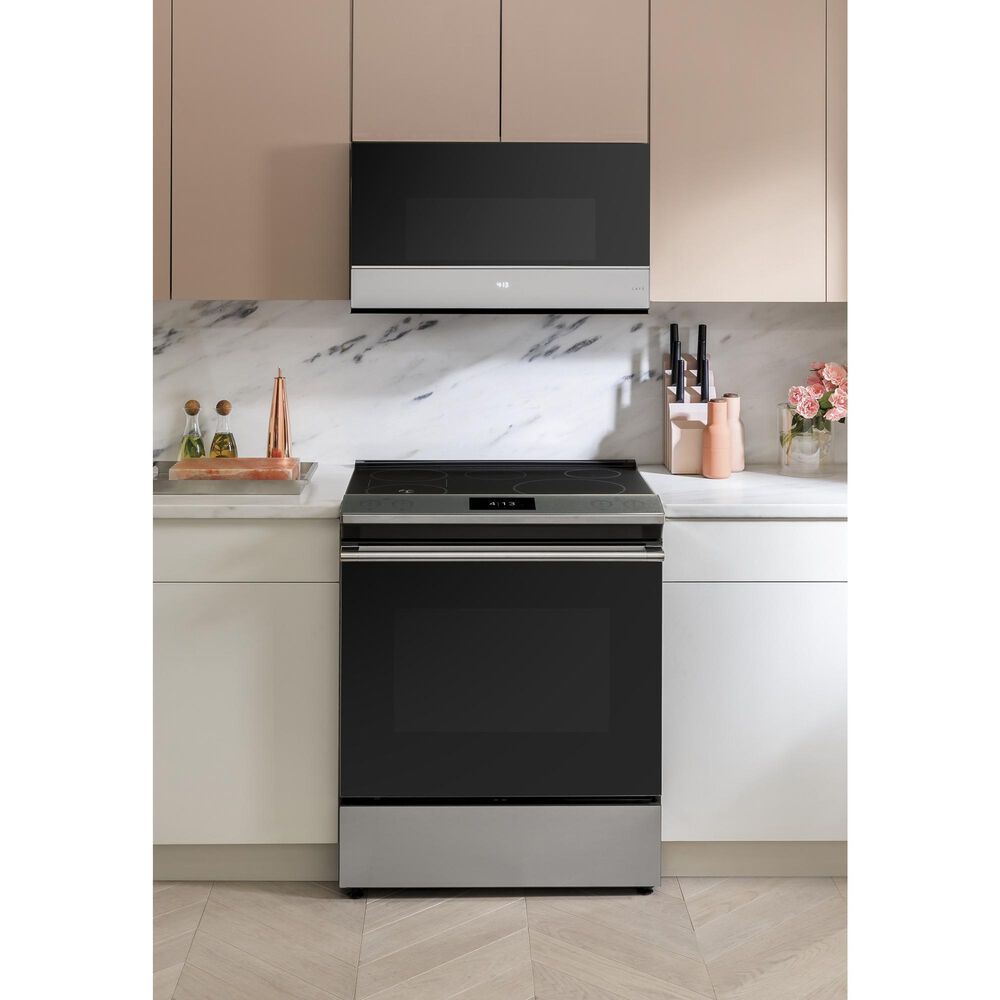 Cafe 5.3 Cu. Ft. Slide-In Electric Range in Brushed Stainless, , large