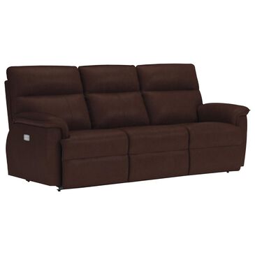 La-Z-Boy Jay Leather Power Reclining Sofa with Headrest in Chocolate, , large